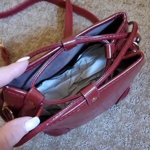 Burgundy small crossbody bag